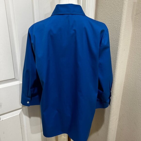 CHICO'S No Iron Blouse Hidden Buttons in Chico's Size 3 Reg Size XL / 16 - Picture 7 of 8
